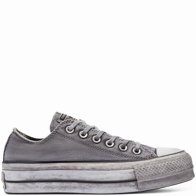 Converse Chuck Taylor All Star Lift Smoked Canvas - Miesten Tennarit - Harmaat/Valkoinen